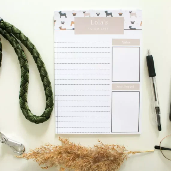 Personalised Pug To Do List - Par Avion Paper 10