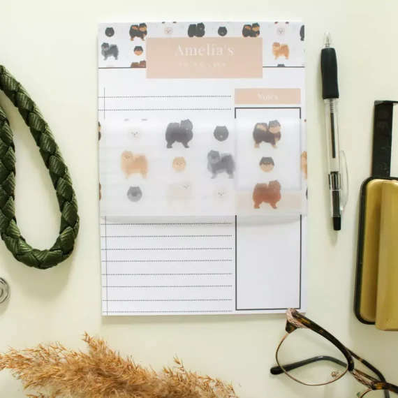 Personalised Pomeranian To Do List - Par Avion Paper 13