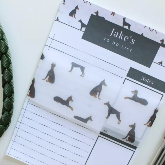Personalised Doberman To Do List - Par Avion Paper 16