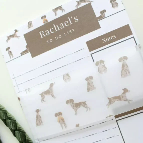 Personalised Brittany Spaniel To Do List - Par Avion Paper 13