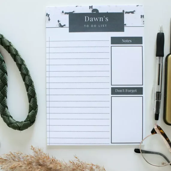 Personalised Border Collie To Do List - Par Avion Paper 13