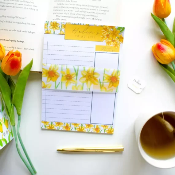 Personalised Daffodils To Do Lists – Checklist – Planner – Handmade – Gifts for Her – Mother’s Day - Par Avion Paper 27