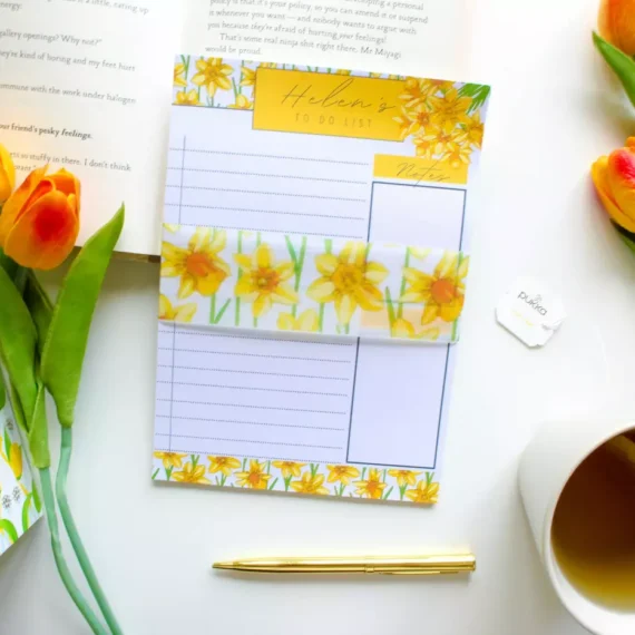 Personalised Daffodils To Do Lists – Checklist – Planner – Handmade – Gifts for Her – Mother’s Day - Par Avion Paper 28