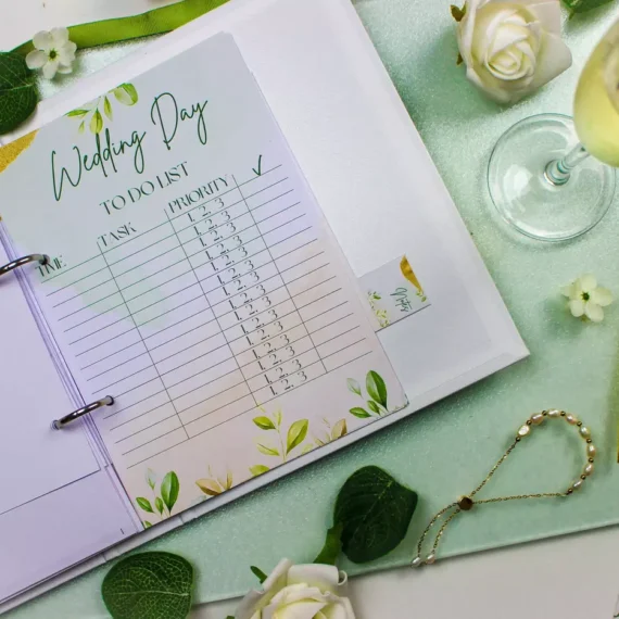 Personalised Wedding Planner - Par Avion Paper 40