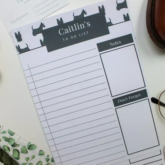 Personalised Scottish Terrier To Do List - Par Avion Paper 14