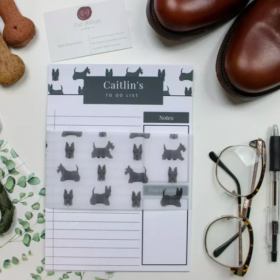 Personalised Scottish Terrier To Do List - Par Avion Paper 15