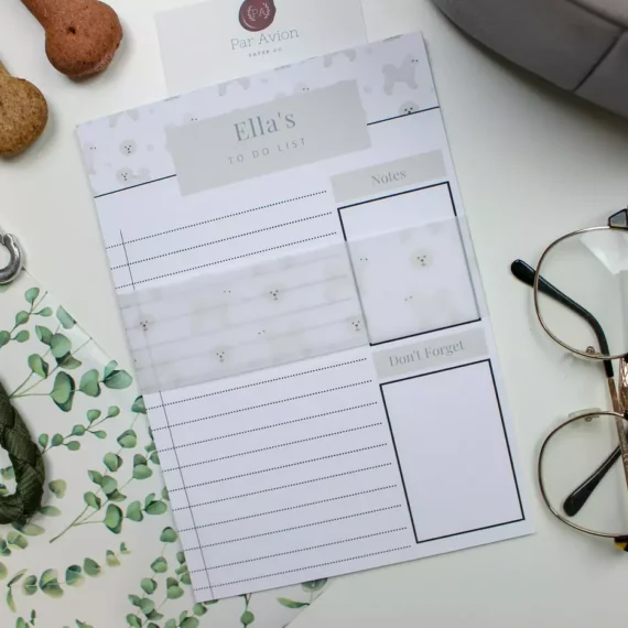 Personalised Bichon Frise To Do List - Par Avion Paper 16
