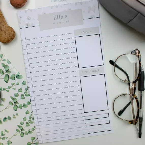Personalised Bichon Frise To Do List - Par Avion Paper 19