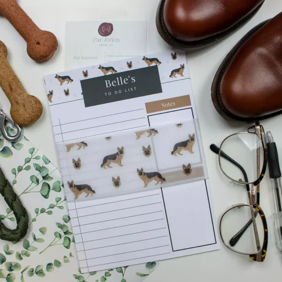 Personalised German Shepherd To Do List - Par Avion Paper 19