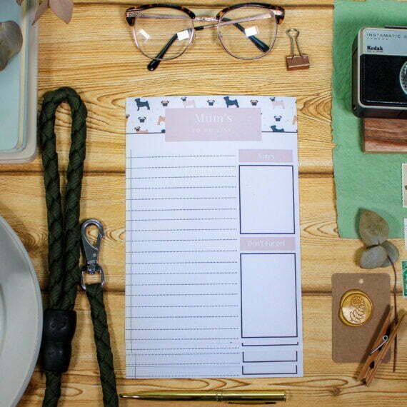 Personalised Pug To Do List - Par Avion Paper 9