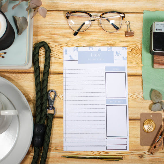 Personalised Poodle To Do List - Par Avion Paper 11