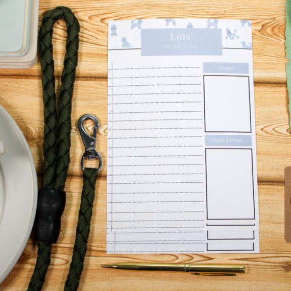 Personalised Poodle To Do List - Par Avion Paper 9