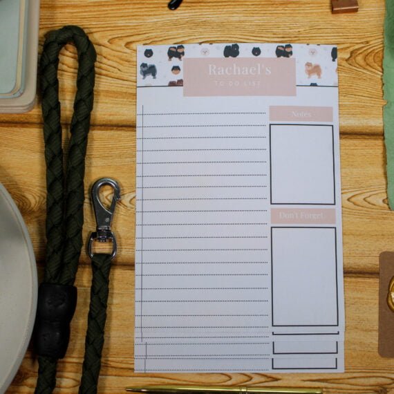 Personalised Pomeranian To Do List - Par Avion Paper 11