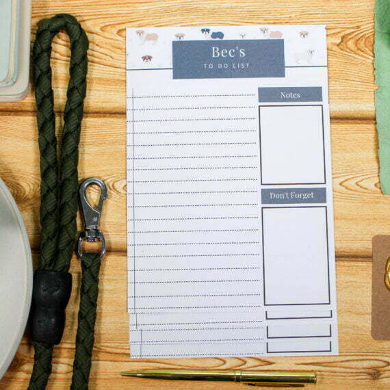 Personalised Bull Dog To Do List - Par Avion Paper 15