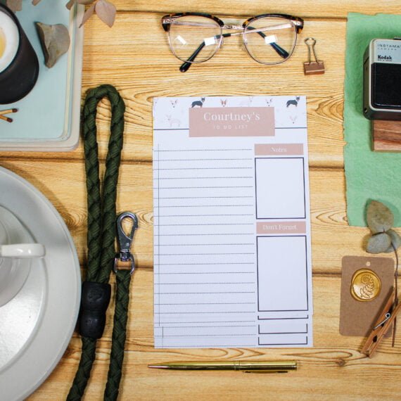 Personalised Bull Terrier To Do List - Par Avion Paper 12