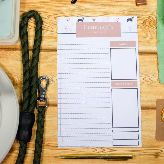 Personalised Bull Terrier To Do List - Par Avion Paper 13