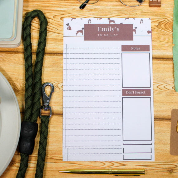 Personalised Boxer Dog To Do List - Par Avion Paper 11