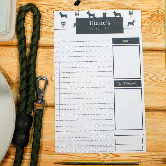 Personalised Miniature Schnauzer To Do List - Par Avion Paper 15