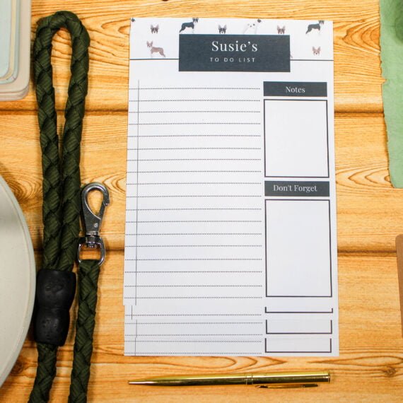 Personalised Boston Terrier To Do List - Par Avion Paper 16