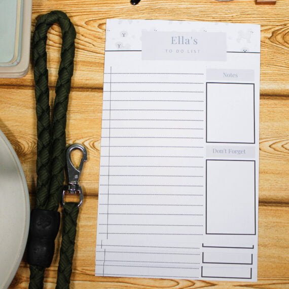 Personalised Bichon Frise To Do List - Par Avion Paper 15