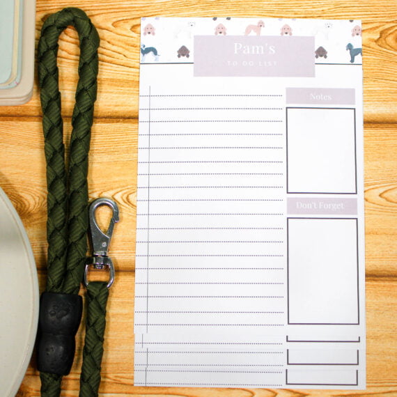 Personalised Bedlington Terrier To Do List - Par Avion Paper 13