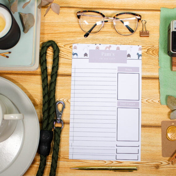 Personalised Bedlington Terrier To Do List - Par Avion Paper 12