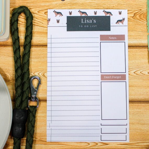 Personalised German Shepherd To Do List - Par Avion Paper 15