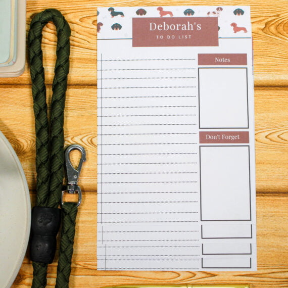 Personalised Dachshund To Do List - Par Avion Paper 8