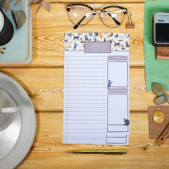 Personalised Cat To Do List - Par Avion Paper 14