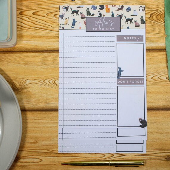 Personalised Cat To Do List - Par Avion Paper 15