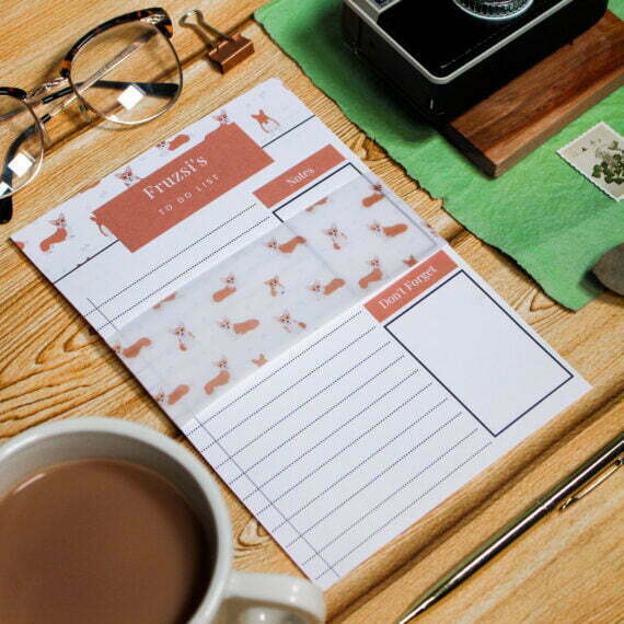 Personalised Corgi To Do List - Par Avion Paper