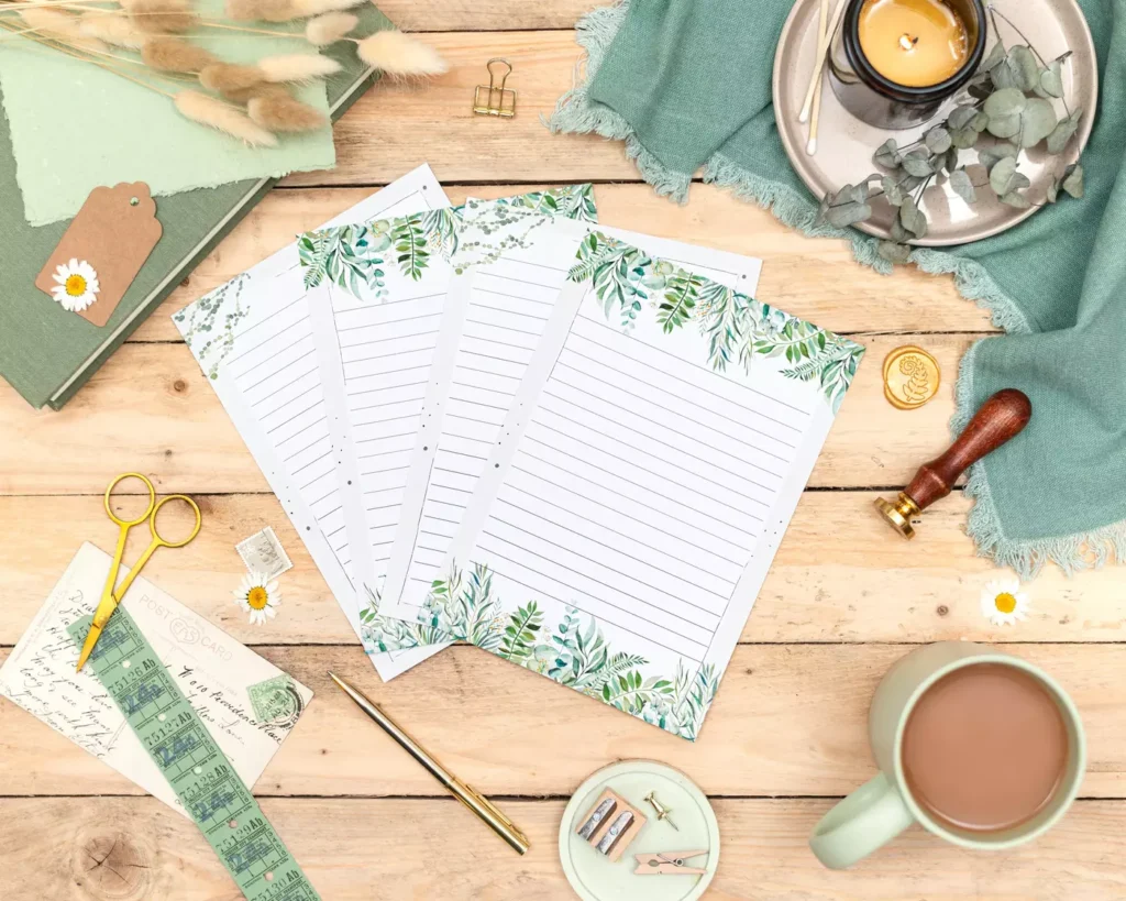 Eucalyptus Love Writing Paper- Stationery - Letter Writing - Penpal Paper Wedding Paper Wedding Thank You Notes