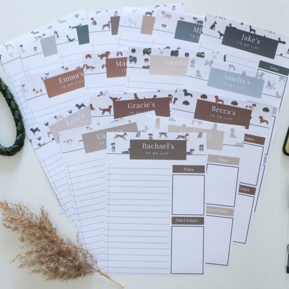 Personalised Bull Terrier To Do List - Par Avion Paper 16