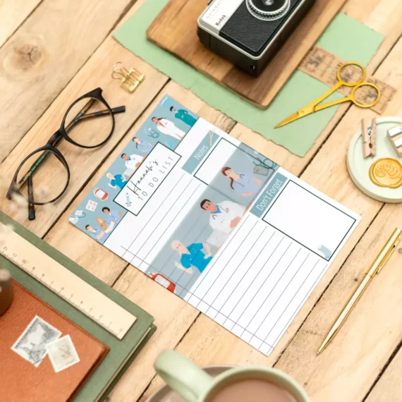 Personalised Doctor Nurse To Do List - Par Avion Paper 6