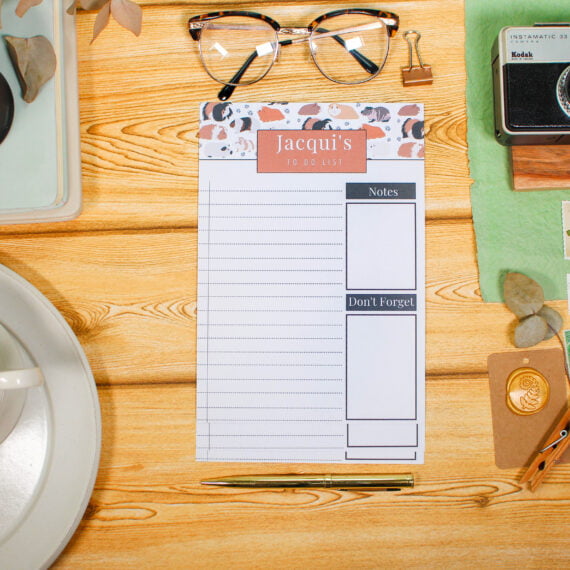 Personalised Guinea Pig To Do List - Par Avion Paper 10
