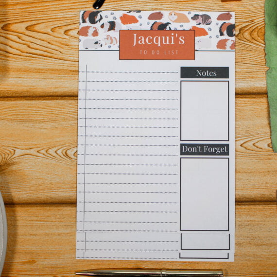Personalised Guinea Pig To Do List - Par Avion Paper 11