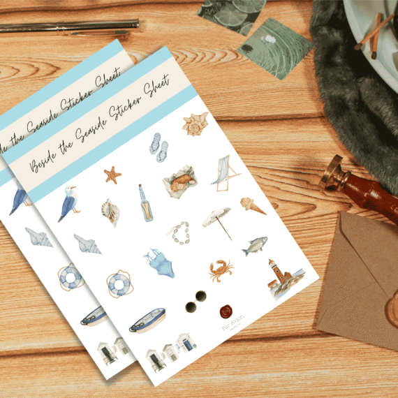 Beside the Seaside Writing Paper - Par Avion Paper 14